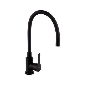 Смеситель для кухни Brinex Pure 015F3 с гибким изливом Black Matt BRIPUR015F3BLM SD00053185 фото