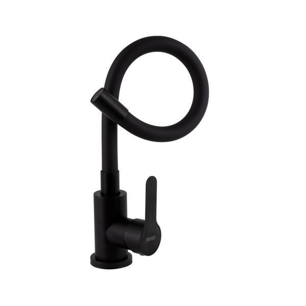 Смеситель для кухни Brinex Pure 015F3 с гибким изливом Black Matt BRIPUR015F3BLM SD00053185 фото