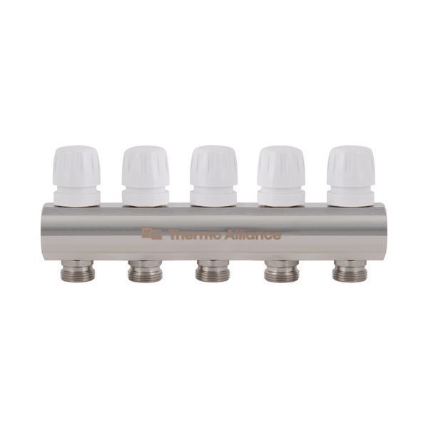 Колектор латунний з витратомірами та євроконусами Thermo Alliance Standart 1" на 5 виходів TAS235W5E SD00055266 фото
