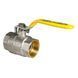 Кран кульовий KOER KR.214.G - 1 1/2" FF ГГВ YELLOW, ручка "важіль" жовта (KR0136) KR0136 фото 2