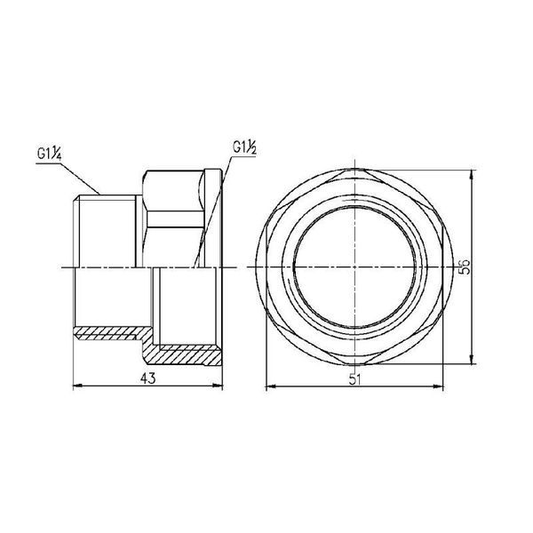 Перехід SD Forte 1" 1/2х1" 1/4 ВН SF3604032 SD00002605 фото