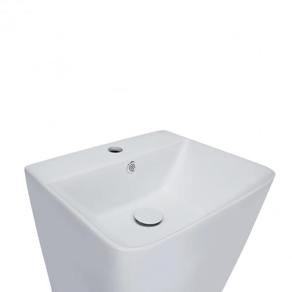 Раковина підлогова моноблок Qtap Tern 440х380х830mm White з донним клапаном QT1711G302W SD00045935 фото