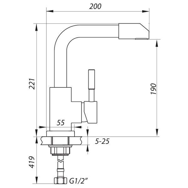 Смеситель для умывальника Zerix LR71198-4 (LL1467) LL1467 фото