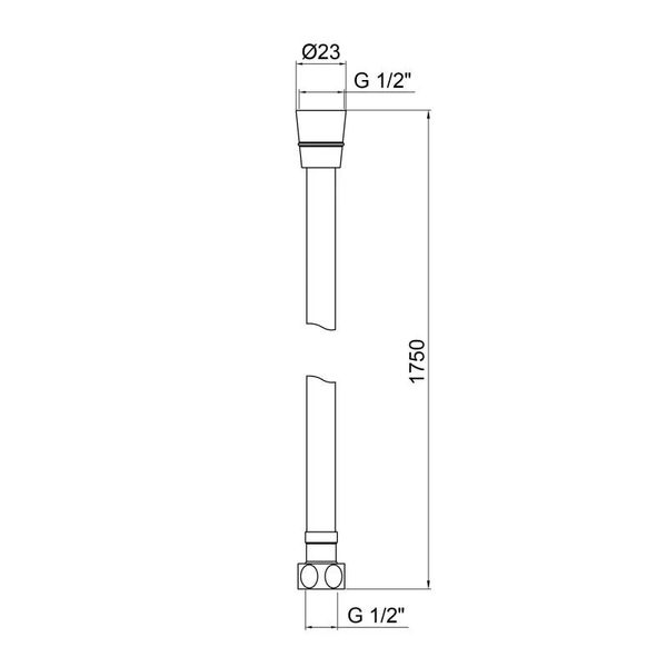 Шланг для душу Lidz (CRM) 50 09 175 00 1,75 м SD00041563 фото