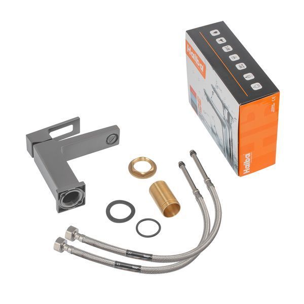 Смеситель для умывальника Haiba Kant 001 Graphite (Цвет графит) (HB9664) HB9664 фото