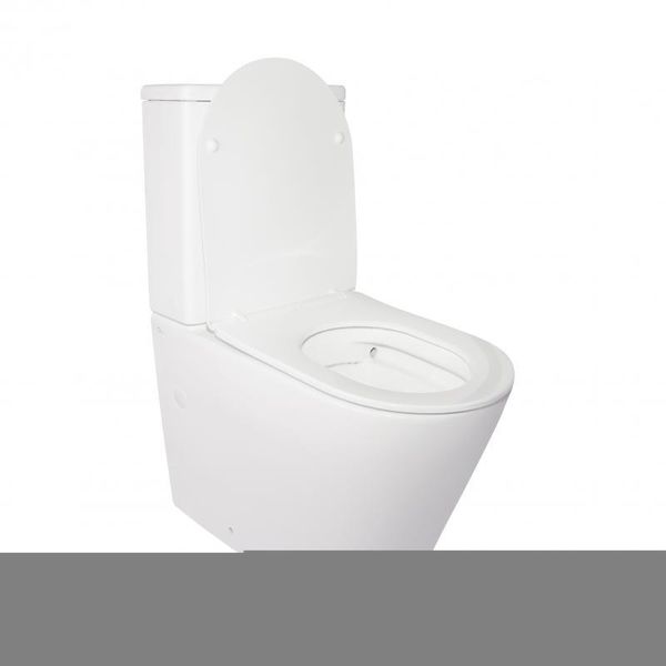 Унітаз-компакт Qtap Stork безобідковий із сидінням Soft-close QT15222178W SD00036225 фото