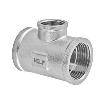 Тройник редукционный Nolf NFC.T100810F-N-1"Fх3/4"Fх1"F никелированный (NF3096) NF3096 фото