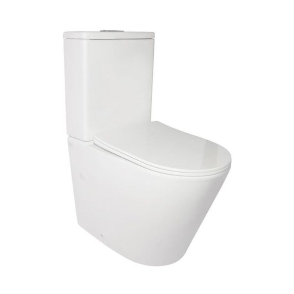 Унитаз-компакт Qtap Stork/Swan безободковый с сиденьем Soft-close QT15222179W SD00036226 фото