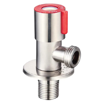Кран для подключ.сантехприборов Champion VAL-02 1/2x1/2 с нерж.стали SUS304 (красный) (CH6194) CH6194 фото