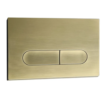 Панель смыва Koer KT-0608-12 240x160x10mm пластиковая, кнопка закругленная (цвет матовое золото) (KR6126) KR6126 фото
