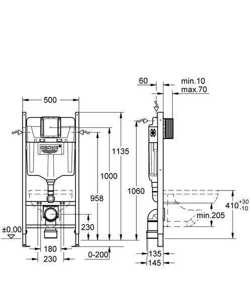 Инсталляция для унитаза Grohe Rapid SL (38840000) 38840000 фото