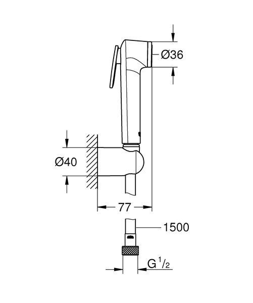 Гігієнічний душовий набір Grohe Tempesta-F Trigger Spray (26353000) 26353000 фото