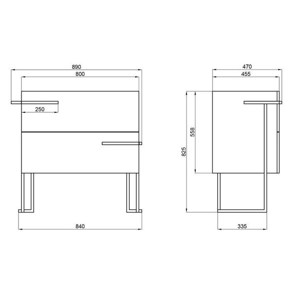 Тумба підлогова Qtap Taurus 800х800х437 Whitish oak QT2473TNT803WO SD00046921 фото