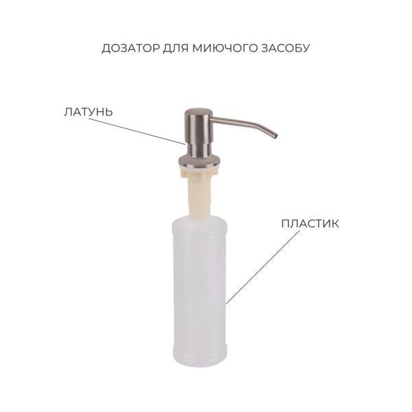 Комплект Lidz Handmade H6050H Мойка для кухни интегрированная Decor Honeycomb в комплекте с дозатором + Lidz K01G Корзина для кухонной мойки SD00055252 фото