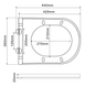Унитаз подвесной Mixxus Premium ELLIPSE-0309-T1 GRAY 530x360x350mm система смыва TORNADO 1.0 (MP6655) MP6655 фото 5