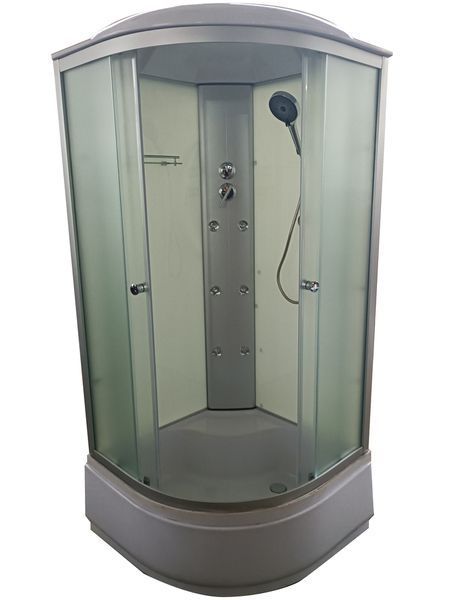 Бокс душевой с гидромассажем Mixxus STRONG SBH01-90x90x215-FB SATIN с высоким поддоном (MI6888) MI6888 фото