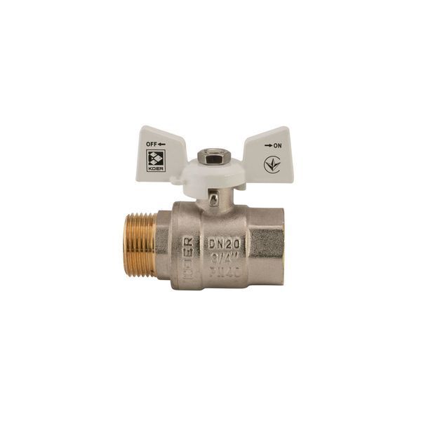 Кран шаровый Koer 3/4" ГШБ (KR.218.W) белый (KR0183) KR0183 фото