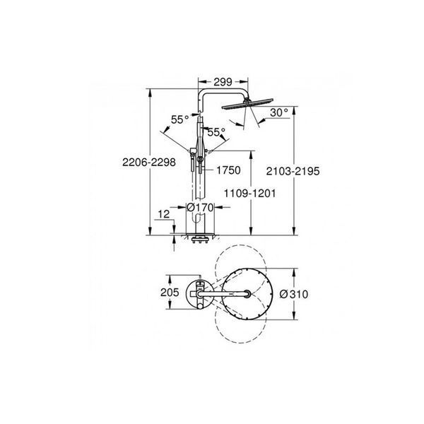 Смеситель для душа отдельно стоящий Grohe Essence (23741001) 23741001 фото
