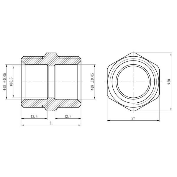 Муфта обтискна SD Forte 20х3/4" НР SF172W2020 SD00031074 фото