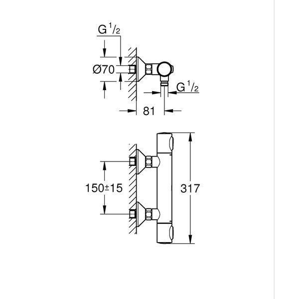 Термостат для душа Grohe Grohtherm 500 (347932430) 347932430 фото