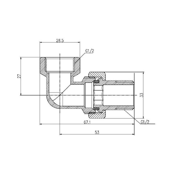 Згін-американка Thermo Alliance Forte кутовий 1/2"ВН SF191W15 SD00008309 фото