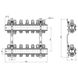Колектор Icma 1" 7 виходів, без витратоомера NoK005 SD00020442 фото 2