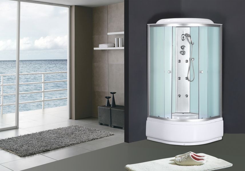 Бокс душевой с гидромассажем Mixxus STRONG SBH01-90x90x215-FB SATIN с высоким поддоном (MI6888) MI6888 фото