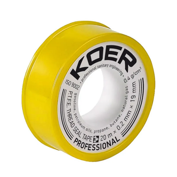 ФУМ лента для газа Koer STP-02 PRO 20M*0.2mm*19mm (KR0122) KR0122 фото