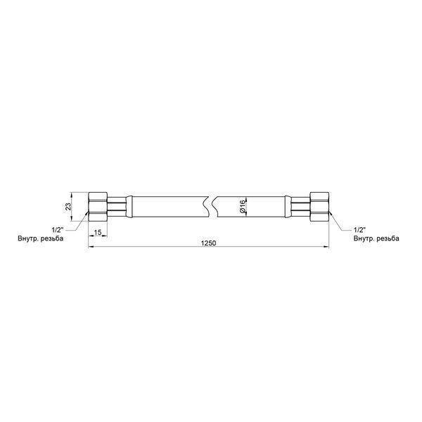Шланг для газа Thermo Alliance Standart белый 1/2" ВВ 120 см SD90G120 SD00010976 фото