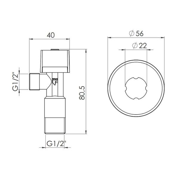 Кран приладовий кульовий SD Forte 1/2" SF340W1515 SD00005495 фото