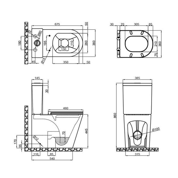 Унітаз-компакт Qtap Scorpio безободковий Ultra Quiet з сидінням Soft-close QT14222125AUQW SD00050897 фото