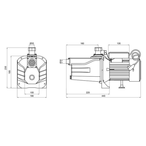 Насос поверхностный самовсасывающий Thermo Alliance SJET-100N 0,75 кВт SD00046698 фото