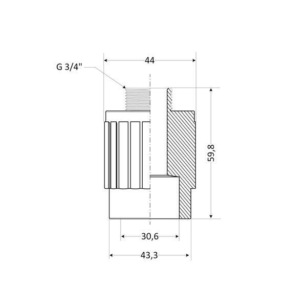 Муфта PPR Thermo Alliance 32х3/4" НР SD00054851 фото
