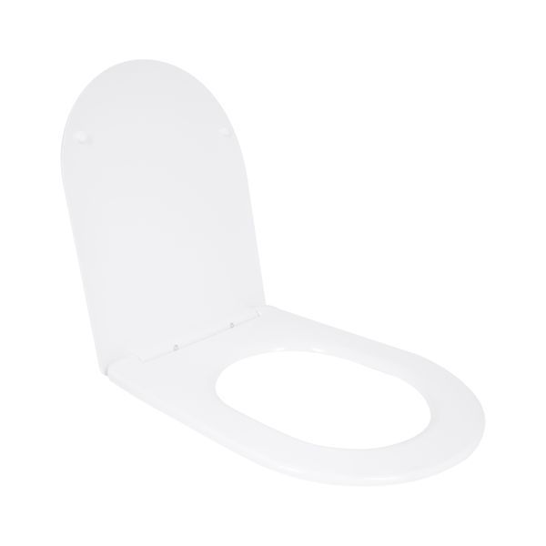 Сиденье для унитаза Qtap (Taurus 520) 455x365x38 мм, White, с микролифтом, Slim Duroplast, Quick Release QTSC179W49384 SD00055508 фото