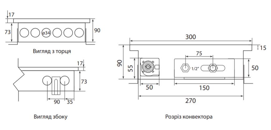 Внутрішній конвектор Fancoil з примусовою конвекцією FCF.3.90.300 1428598900 фото