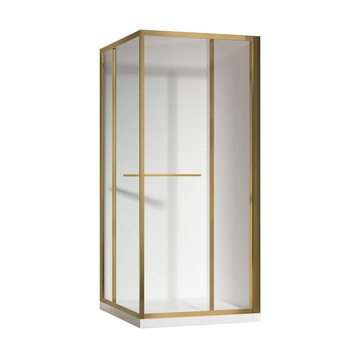 Душова кабіна без піддону KOER SR SC09-90x90x200-R-TR-12 прозоре скло EASY CLEAN 6мм матове золото (KR5771) KR5771 фото