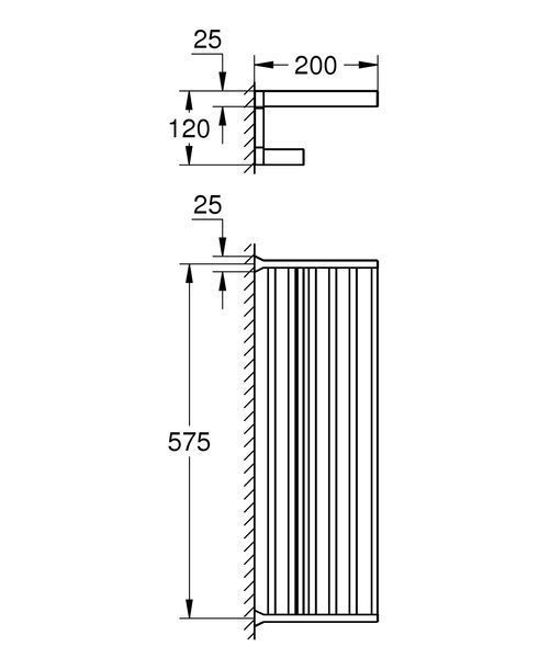 Полиця для рушників у ванну Grohe Selection Cube (40804000) 40804000 фото