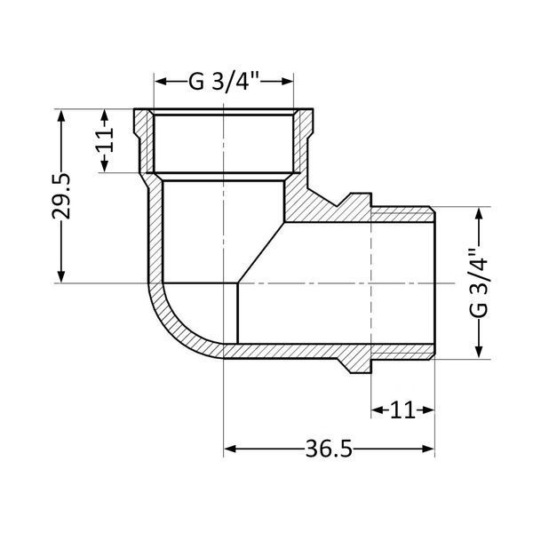 Угол Thermo Alliance Standart 3/4" ВН SD42020 SD00047878 фото