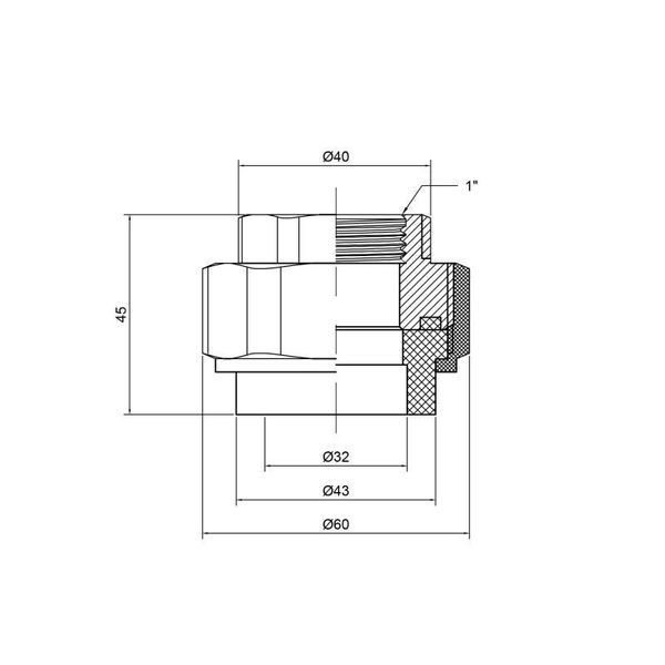 Згін "Американка" PPR Thermo Alliance 32х1" ВР SD00029227 фото