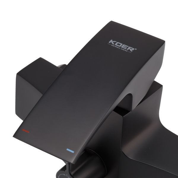 Смеситель для ванны с длинным изливом Koer KB-42007-05 (Цвет черный) (KR3457) KR3457 фото