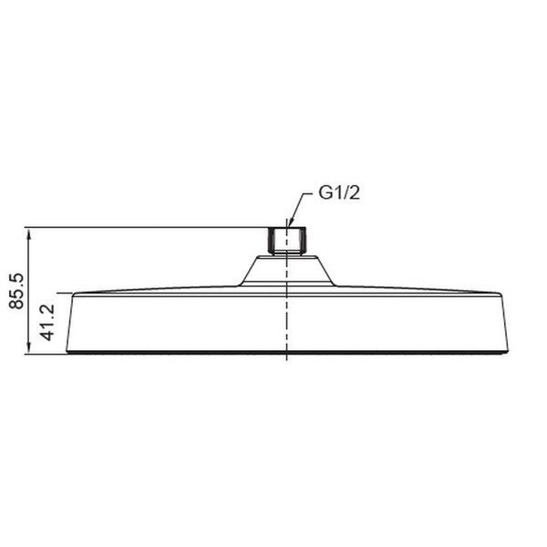 Лійка для душу стельова Koer KP-0403-01-OH 300мм (KR4992) KR4992 фото