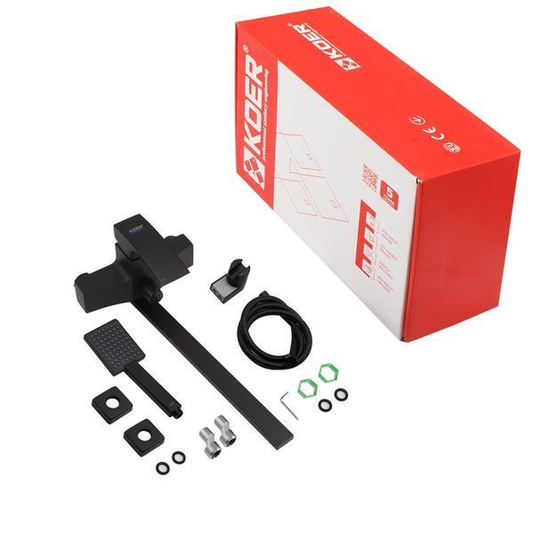 Смеситель для ванны с длинным изливом Koer KB-42007-05 (Цвет черный) (KR3457) KR3457 фото