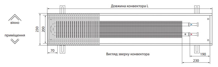 Внутрипідложні конвектор Fancoil з природною конвекцією FC 120.230 897973862 фото