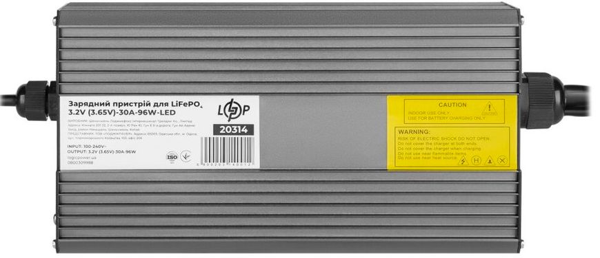 Зарядний пристрій для АКБ LogicPower LiFePO4 3.2V (3.65V)-30A-96W-LED Gray (20314) 14241/47770 фото