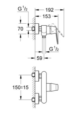 EUROSMART COSMOPOLITAN СМЕТИКGROHE ДЛЯ ДУША 1/2" 32837000 фото