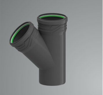 Тройник канализационный ASG Plast &Oslash;110х50 45&deg; 1407420060 фото