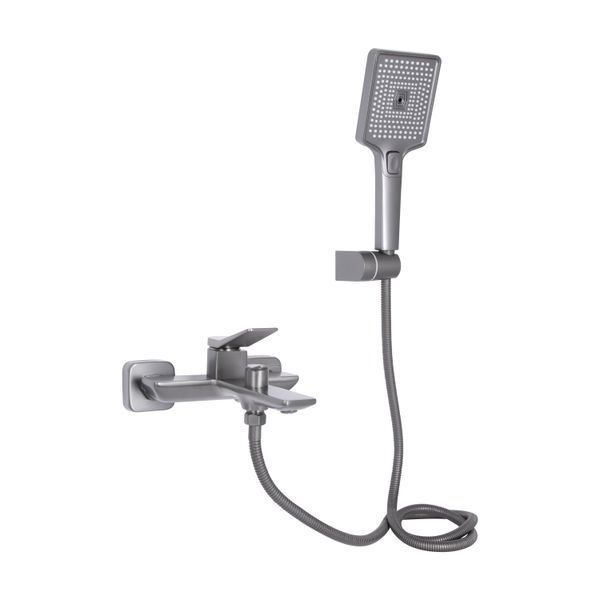 Змішувач для ванни Qtap Presto (з душовим гарнітуром) QTPRE259GRP45584 Gunmetal Black SD00051708 фото