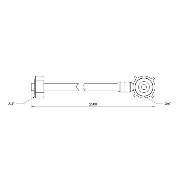 Шланг залив SD Plus для стиральной машины 250 см SD095W250 SD00004670 фото