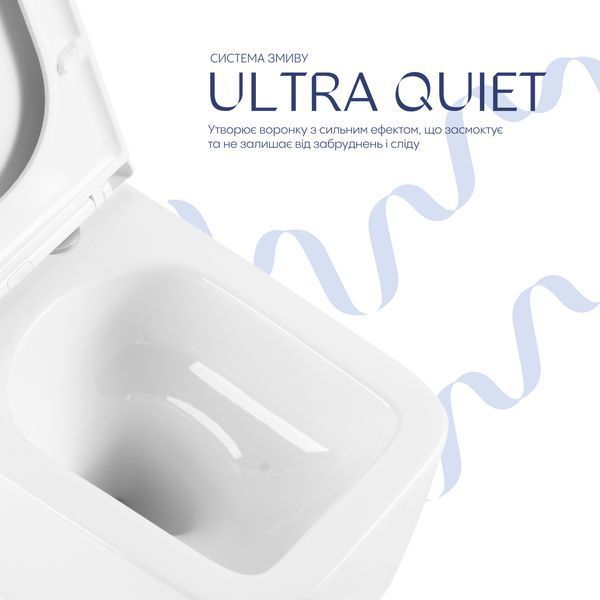 Готовое решение Qtap для ванной комнаты: подвесной унитаз Gemini Ultra Quiet 520х360х350 + комплект инсталляции Nest 4 в 1 (линейная клавиша Satin) SD00052281 фото