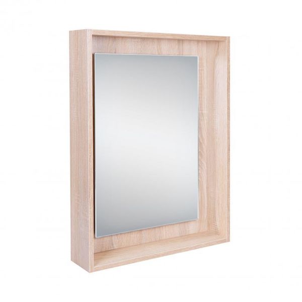 Дзеркальна шафа підвісна Qtap Pisces 600х800х140 Whitish oak з LED-підсвіткою QT2577ZP6003WO SD00046978 фото